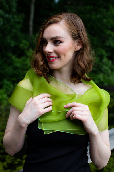 Green Silk Organza Shawl – Anna Nieman Boutique