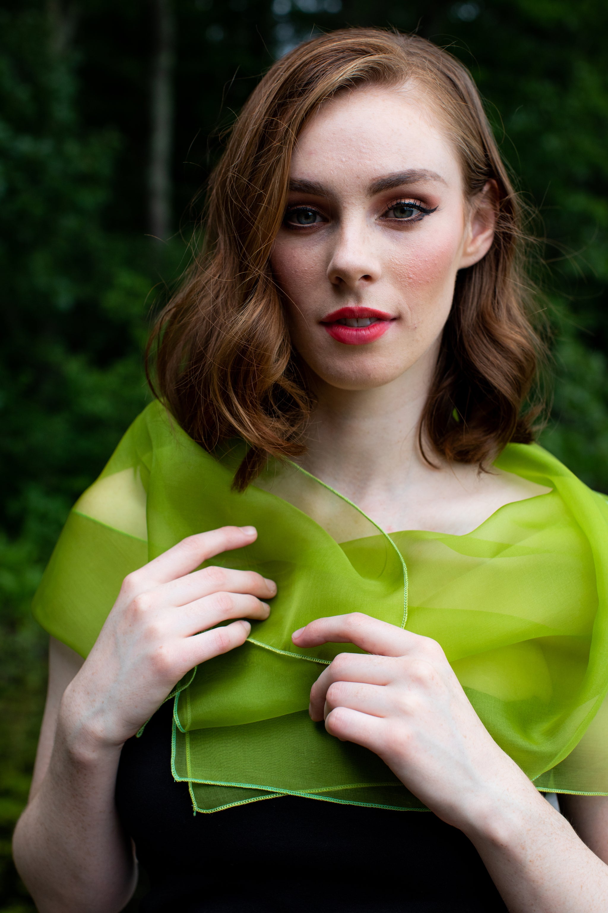 Green Silk Organza Shawl Anna Nieman Boutique Green Silk Organza Shawl Anna Nieman Boutique