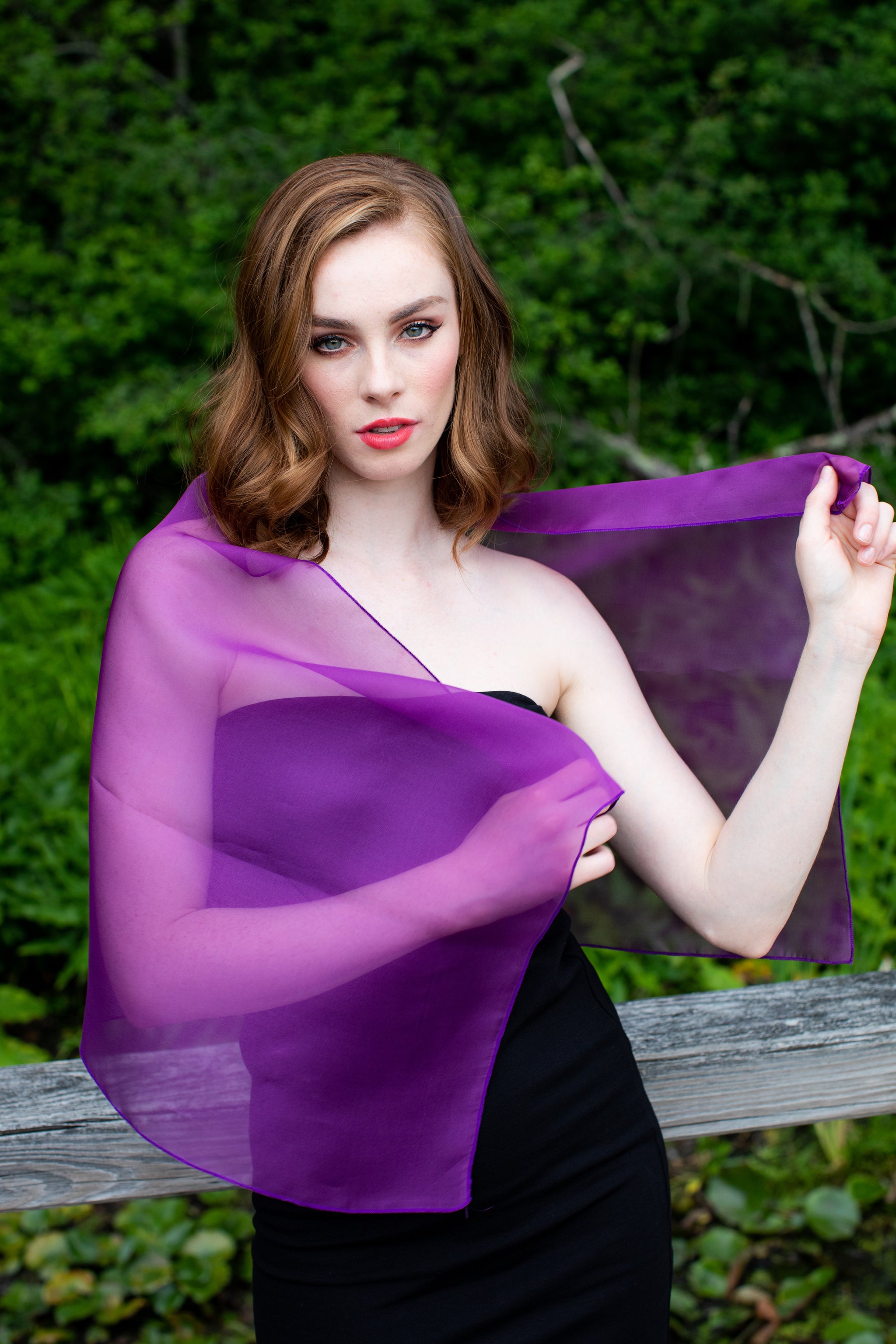 Violet Silk Organza Shawl Anna Nieman Boutique Violet Silk Organza Shawl Anna Nieman Boutique