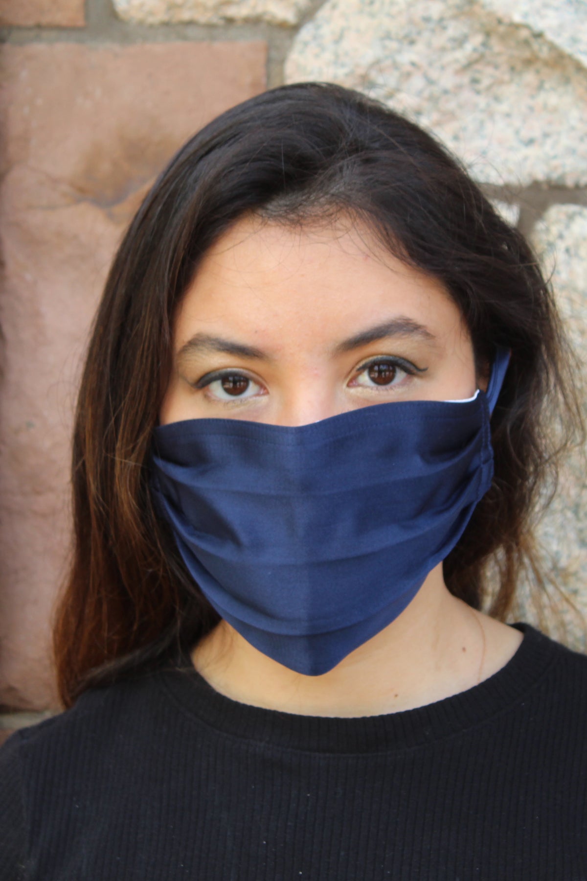 Navy Silk Mask