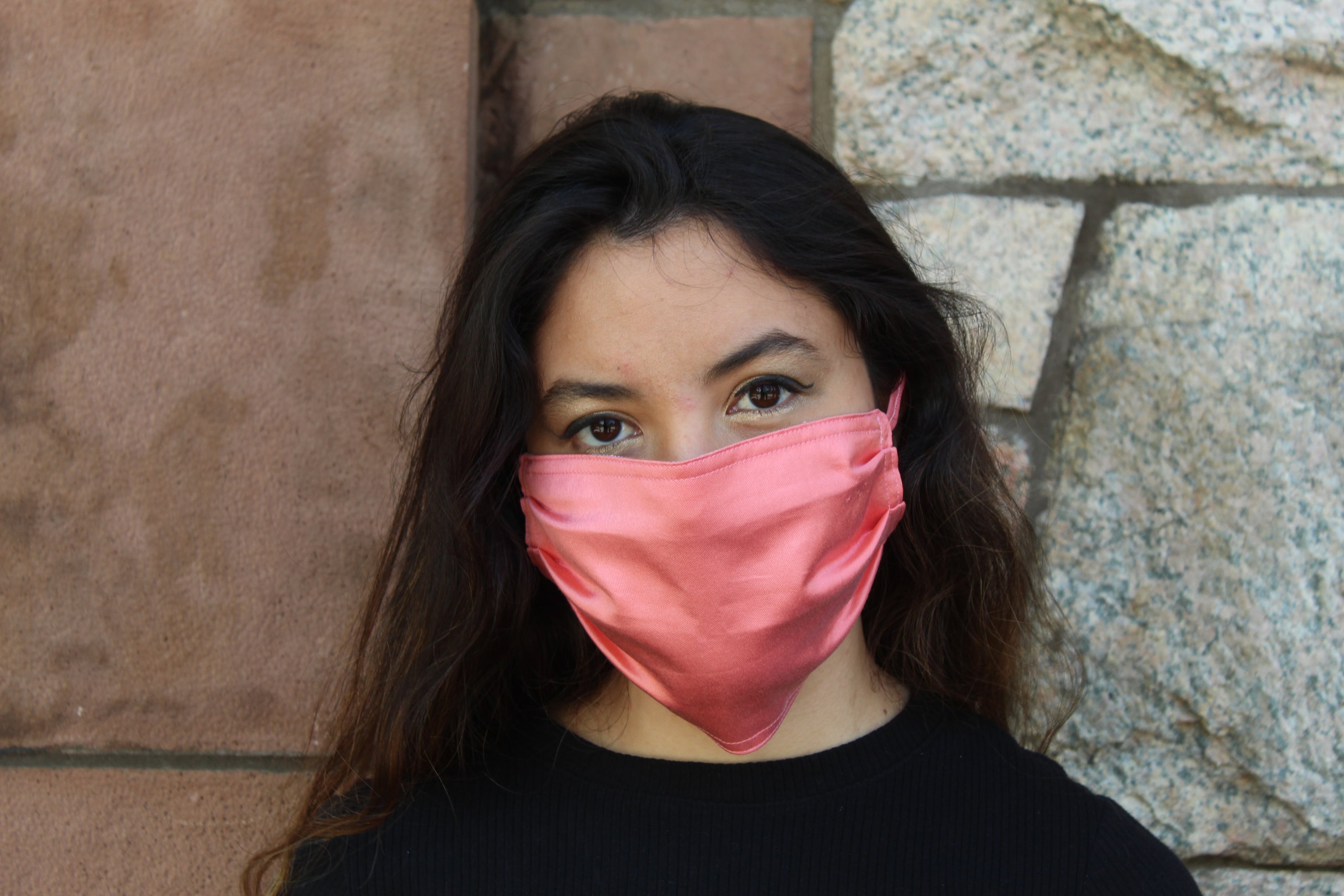 Peach Silk Mask