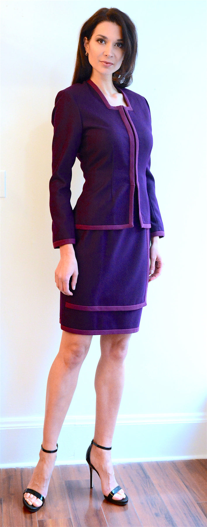 Classic Plum Wool Suit