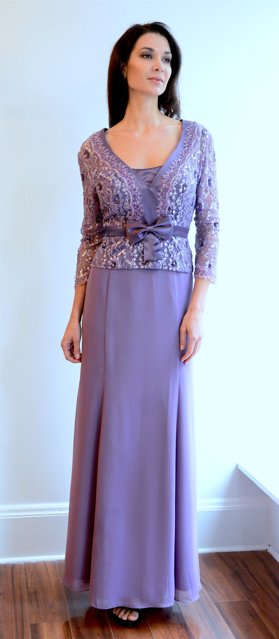 Soft Purple Embroidered Gown