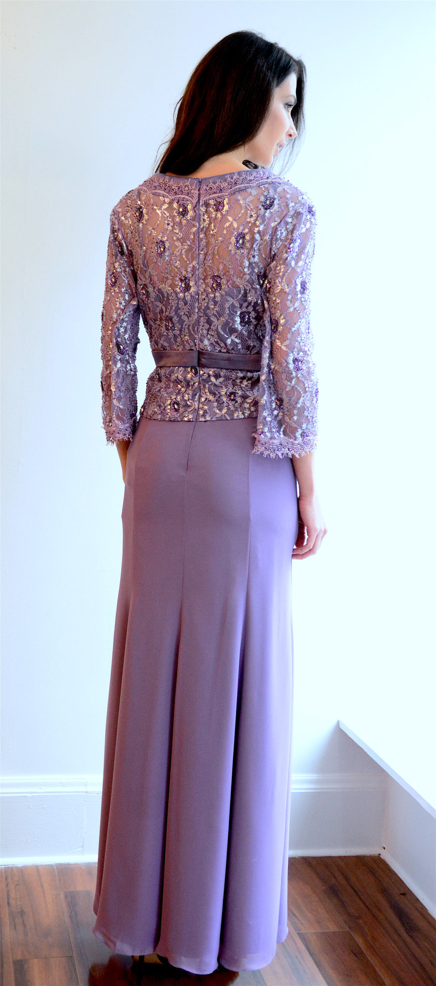 Soft Purple Embroidered Gown