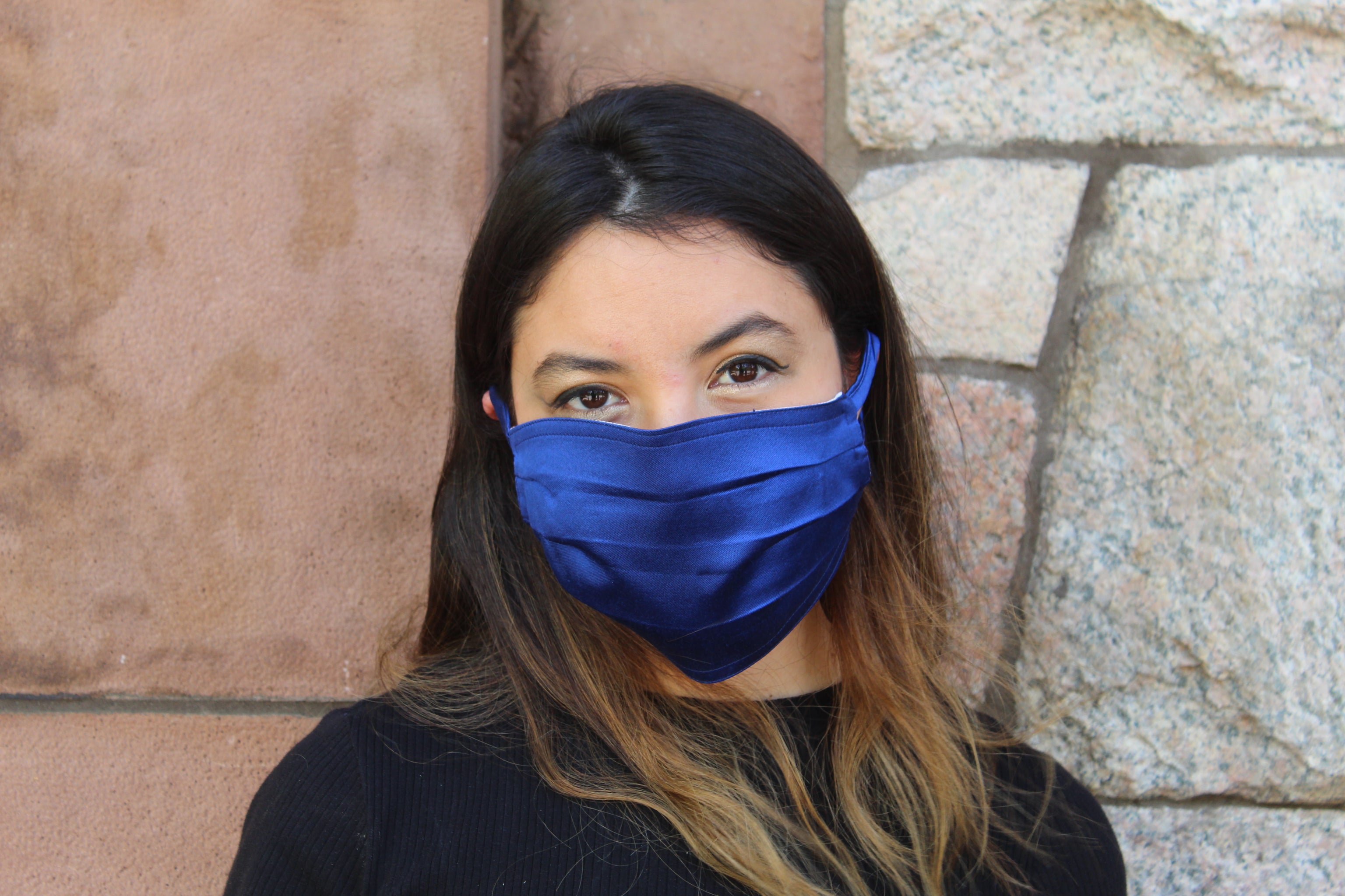 Royal Blue Silk Mask