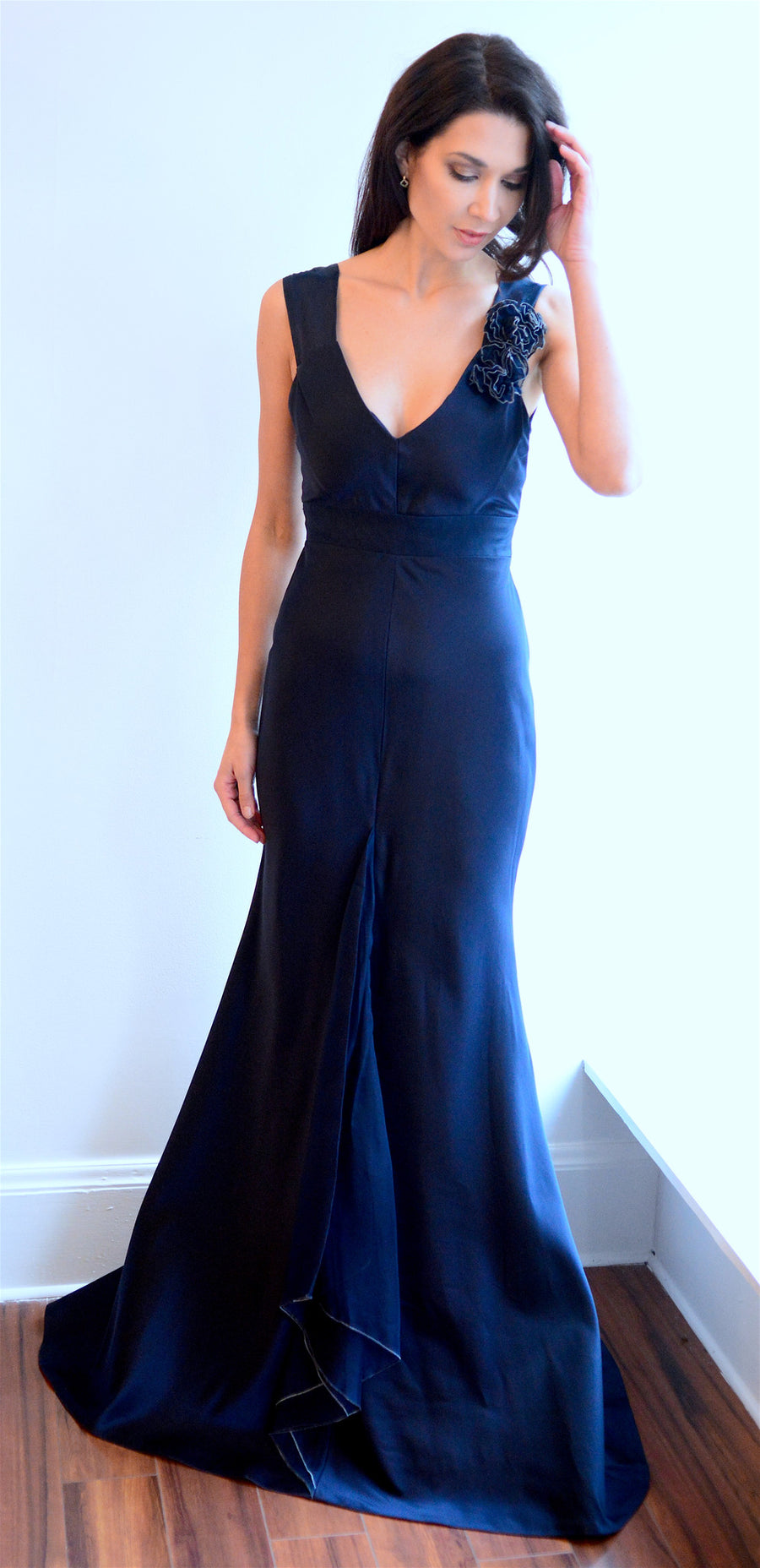Navy Blue Evening Gown