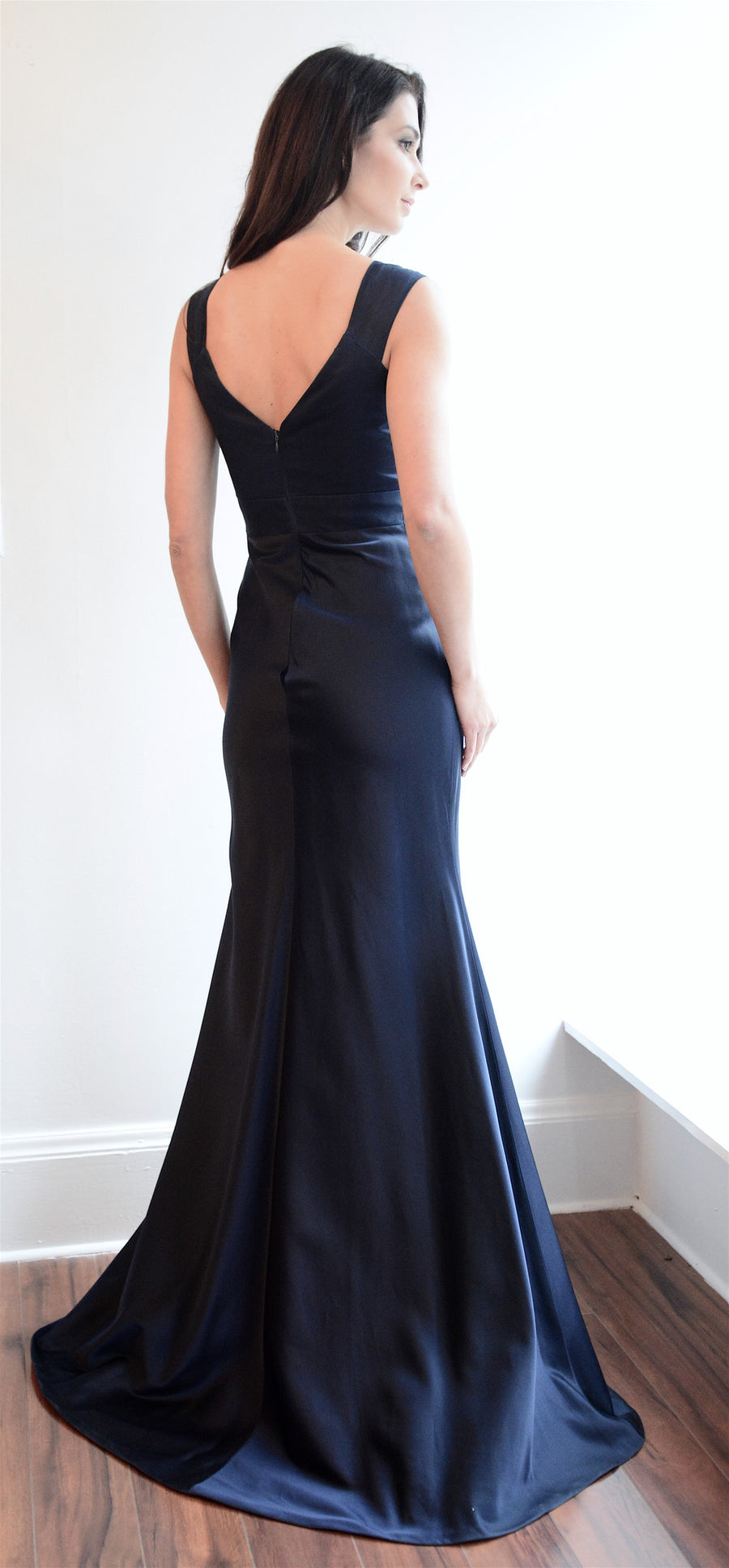 Navy Blue Evening Gown